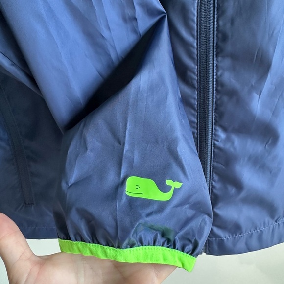 Vineyard Vines Men’s Packable Windbreaker Size Large Navy Green Golf - Picture 3 of 8